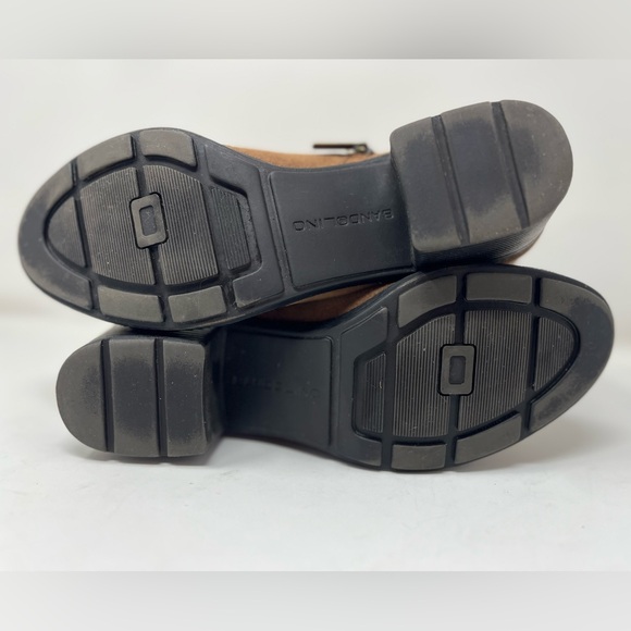 BANDOLINI 8.5M BDURSAL BOOTIES BROWN SUEDE LEATHER MID-CALF 2 IN. BLOCK HEELS - Picture 6 of 6